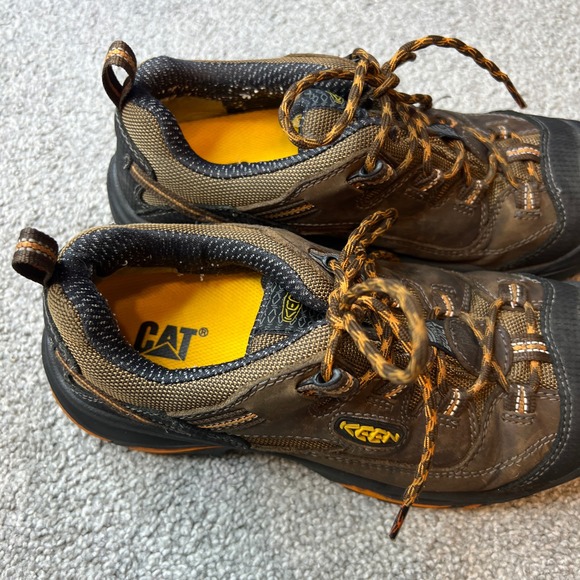 KEEN utility shoes mens 7 Brown Leather Work Hiking Boots Composite Toe braddock main image 9